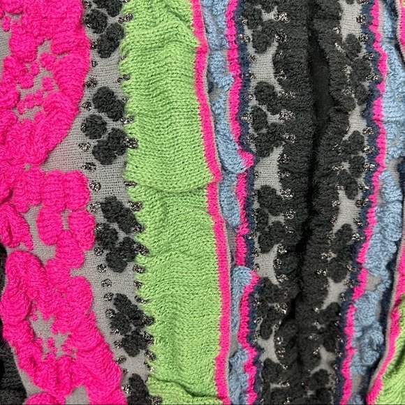 Textured Multicolored Sparkle Knit Stretch Scarf - Picture 5 of 5